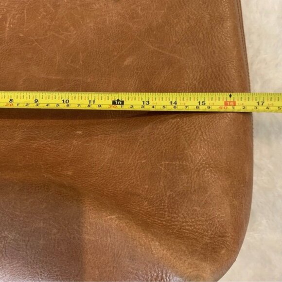 Madewell Distressed Transport Tote Bag Brown Leather - Picture 8 of 9